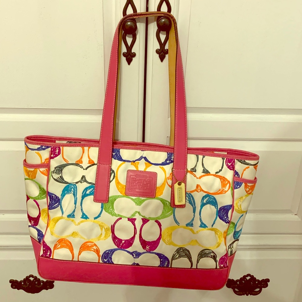 Scribble Stitch Coach Diaper Bag/Purse and Wallet